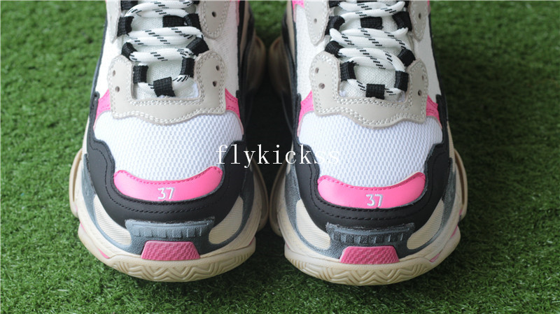 Balenciaga 2017 Fall Winter Washed Old Show Sneaker Pink White Black